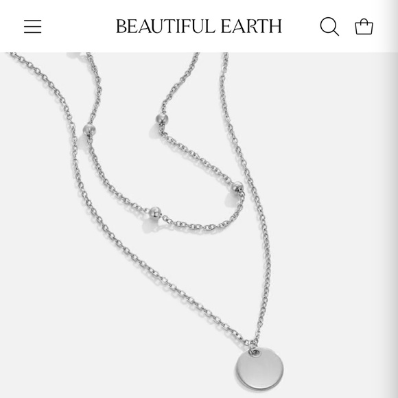 Beautiful Earth Layered Disc Necklace - Picture 1 of 2